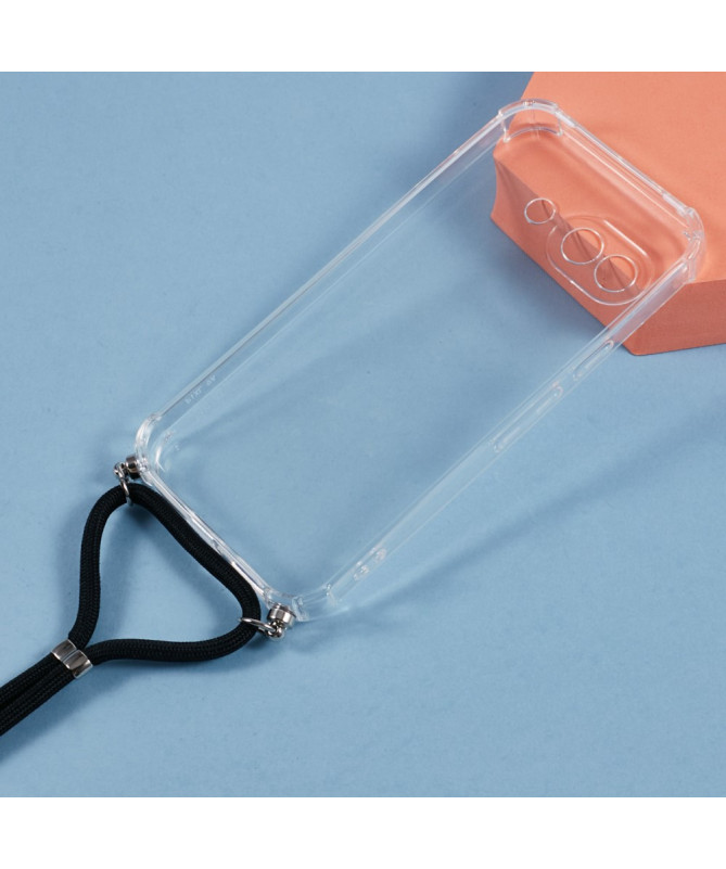 Coque Google Pixel 9a transparente avec cordon | Cléos