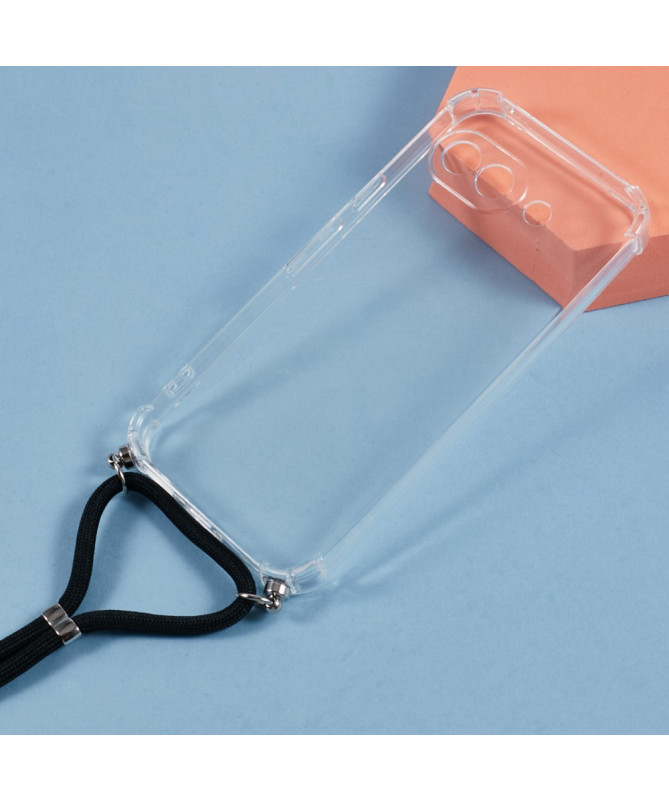 Coque Google Pixel 9a transparente avec cordon | Cléos