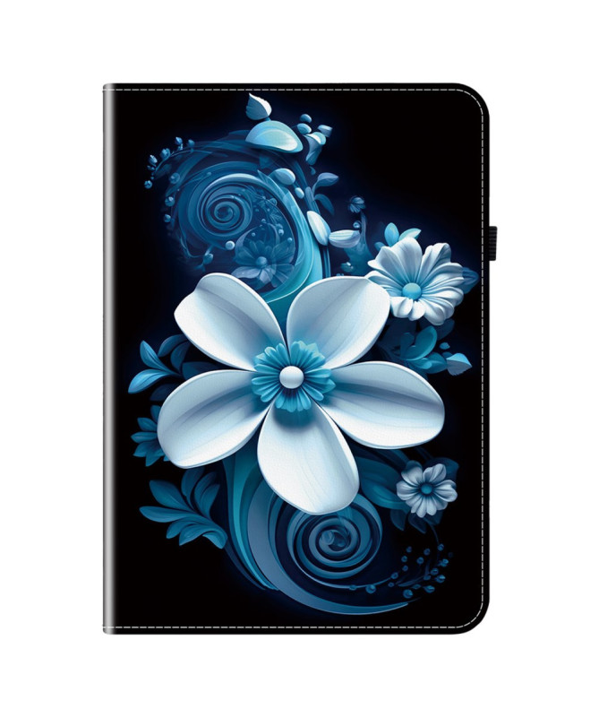 Housse iPad 10.9 (2022) / iPad (2025) Bleu Nuit Florale