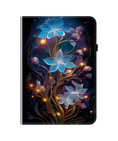 Housse iPad 10.9 (2022) / iPad (2025) Fleur Lanterne Bleue