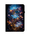 Housse iPad 10.9 (2022) / iPad (2025) Fleur Lanterne Bleue