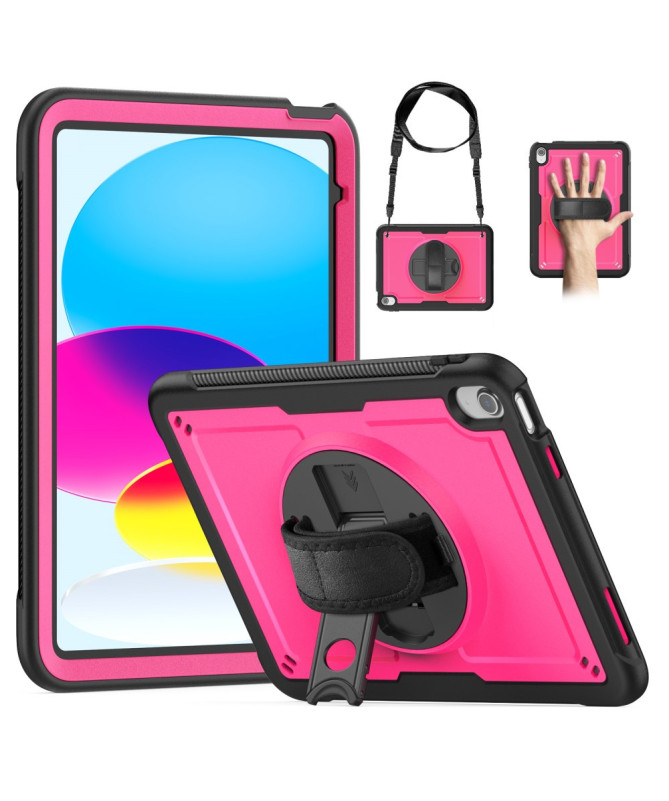 Coque iPad (2025) / 10.9 (2022) Antichoc Support Rotatif + Sangle