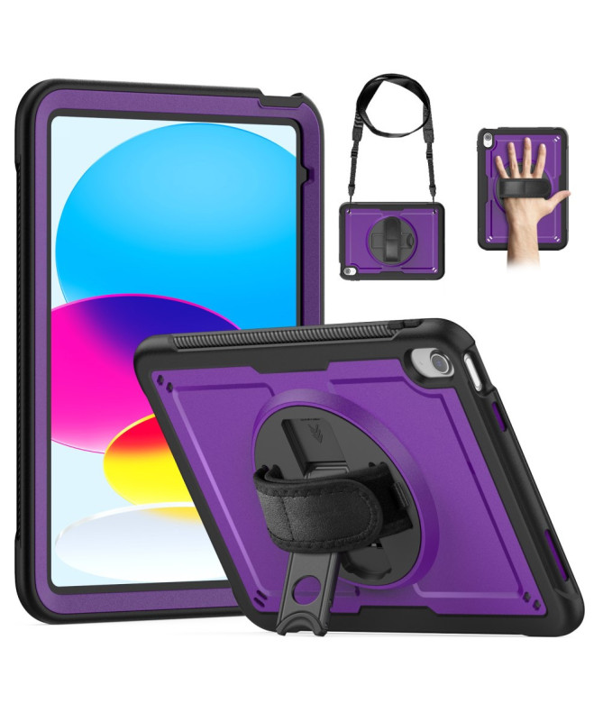 Coque iPad (2025) / 10.9 (2022) Antichoc Support Rotatif + Sangle