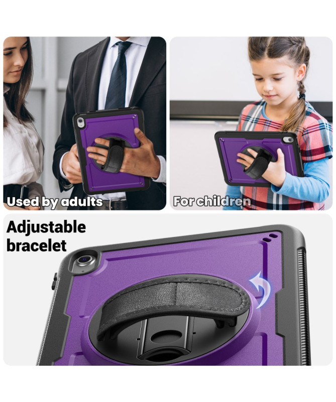 Coque iPad (2025) / 10.9 (2022) Antichoc Support Rotatif + Sangle