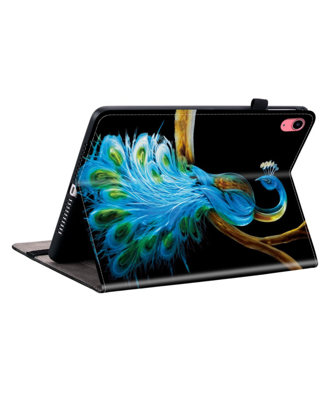 Housse iPad 10.9 (2022) / iPad (2025) Paon Bleu