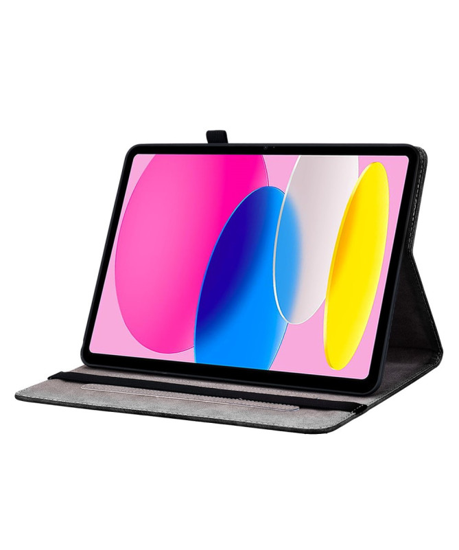 Housse iPad 10.9 (2022) / iPad (2025) Paon Bleu