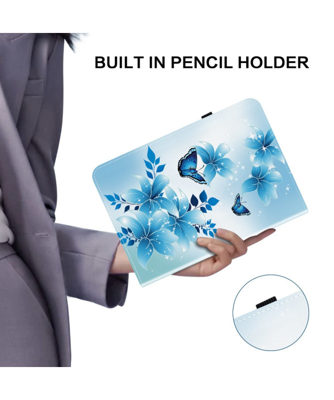 Housse iPad 10.9 (2022) / iPad (2025) Bleu Papillon