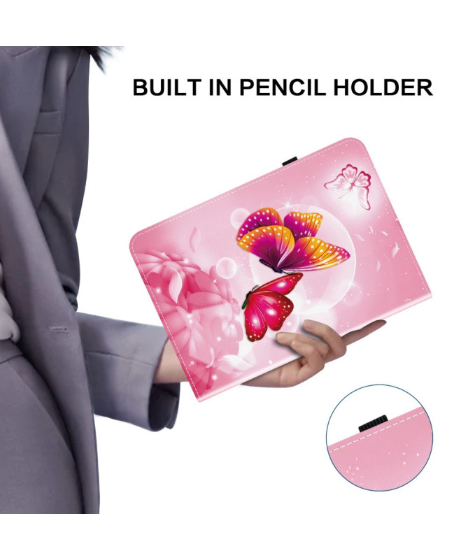 Housse iPad 10.9 (2022) / iPad (2025) Papillon Rose