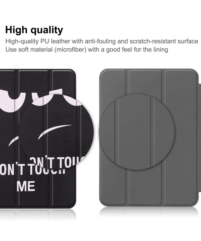 Housse iPad 10.9 (2022) / iPad (2025) Don’t Touch Me avec support