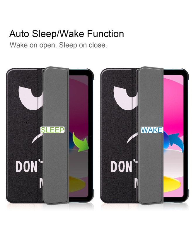 Housse iPad 10.9 (2022) / iPad (2025) Don’t Touch Me avec support