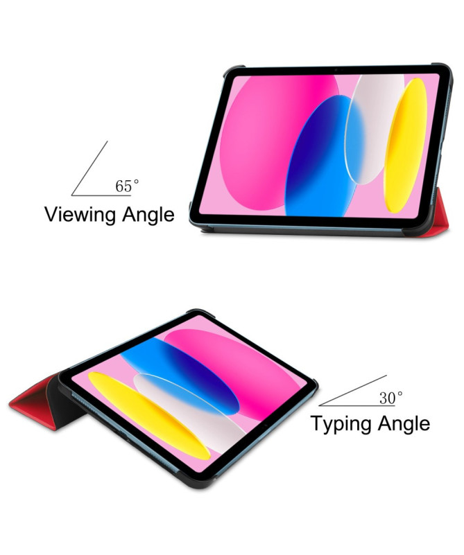 Housse iPad 10.9 (2022) / iPad (2025) cuir anti-choc pliable