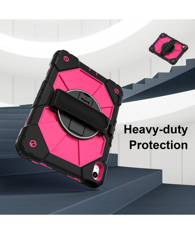 Coque iPad (2025) / 10.9 (2022) avec support, poignée rotative et band