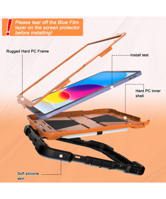 Coque iPad (2025) / 10.9 (2022) antichoc avec support intégré | Rokka