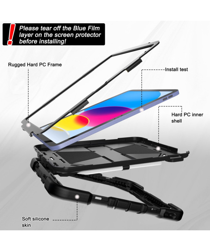 Coque iPad (2025) / 10.9 (2022) antichoc avec support intégré | Rokka