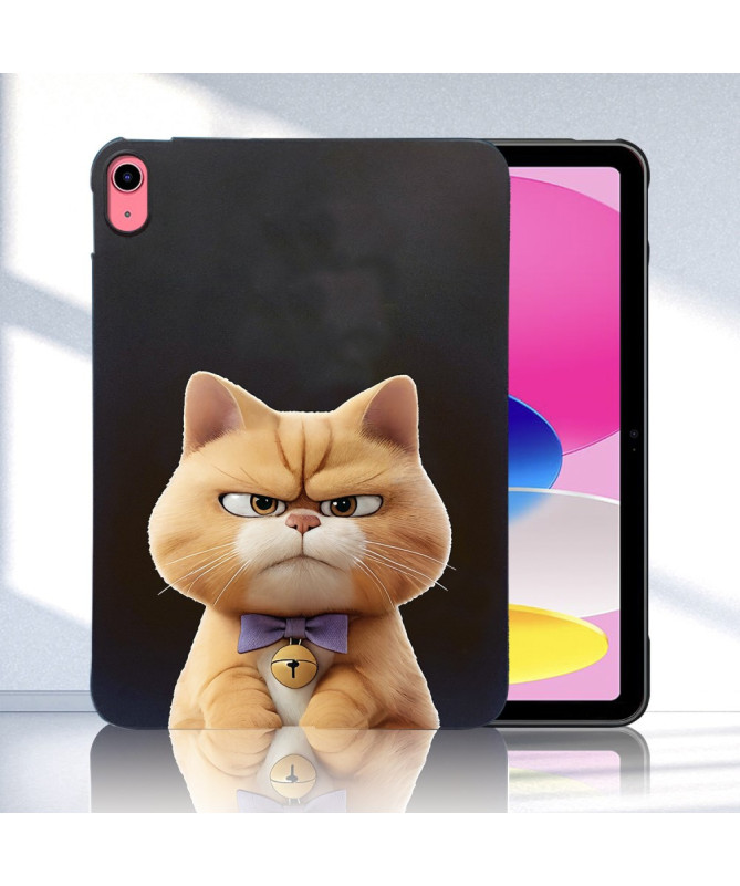 Coque iPad (2025) / 10.9 (2022) fine et souple motif chat sérieux | Lo