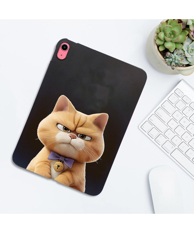 Coque iPad (2025) / 10.9 (2022) fine et souple motif chat sérieux | Lo
