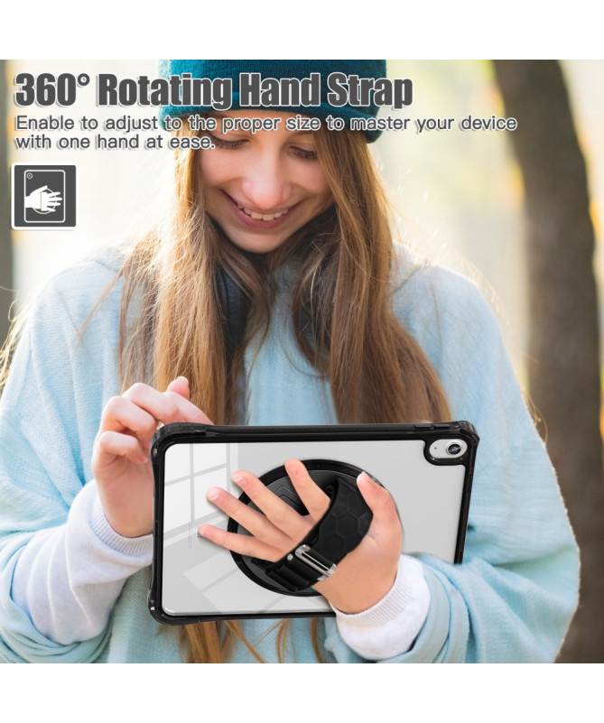Coque iPad (2025) / 10.9 (2022) avec sangle main et bandoulière | Rigg