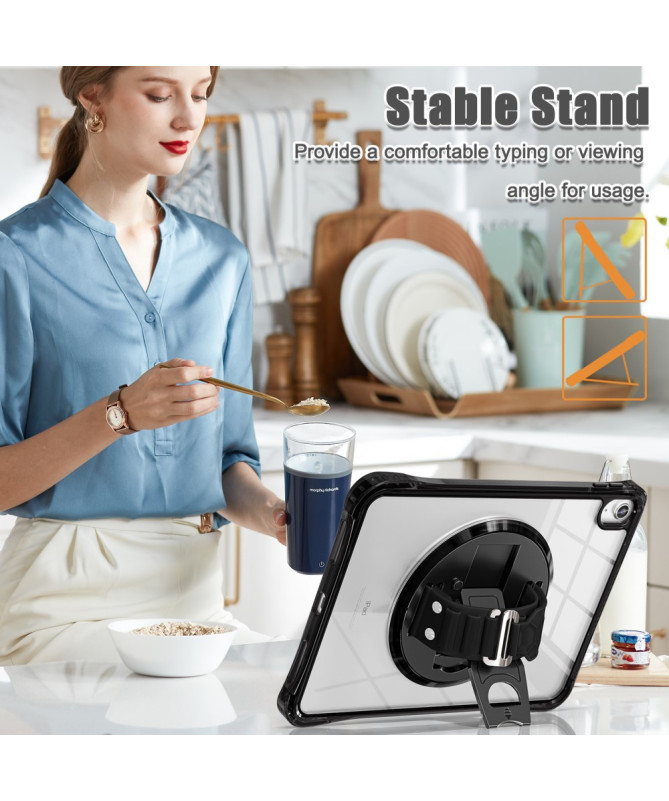 Coque iPad (2025) / 10.9 (2022) avec sangle main et bandoulière | Rigg