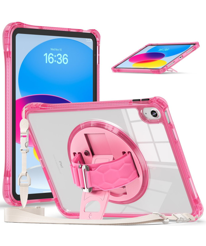 Coque iPad (2025) / 10.9 (2022) avec sangle main et bandoulière | Rigg