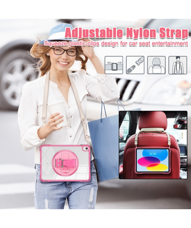 Coque iPad (2025) / 10.9 (2022) avec sangle main et bandoulière | Rigg