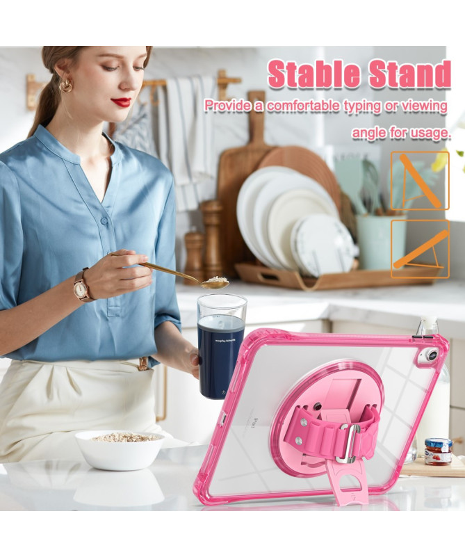 Coque iPad (2025) / 10.9 (2022) avec sangle main et bandoulière | Rigg