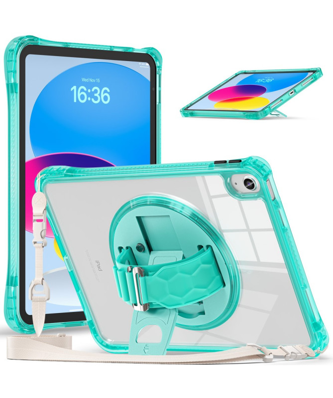 Coque iPad (2025) / 10.9 (2022) avec sangle main et bandoulière | Rigg