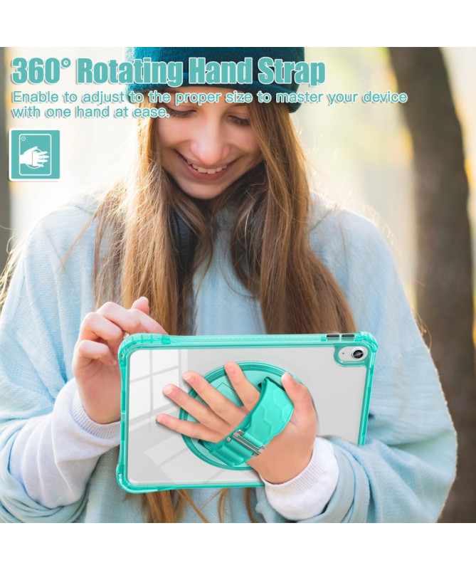 Coque iPad (2025) / 10.9 (2022) avec sangle main et bandoulière | Rigg