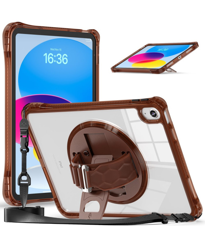 Coque iPad (2025) / 10.9 (2022) avec sangle main et bandoulière | Rigg