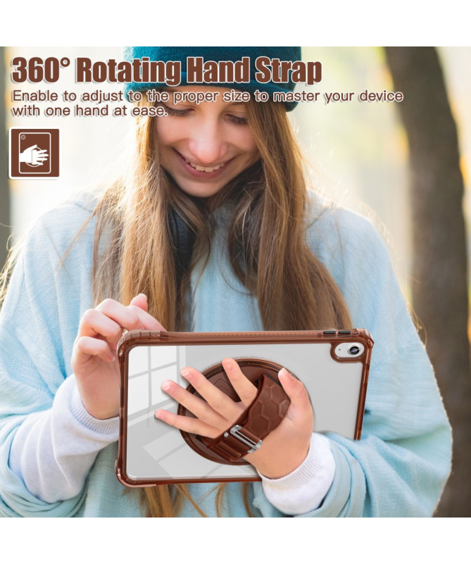 Coque iPad (2025) / 10.9 (2022) avec sangle main et bandoulière | Rigg