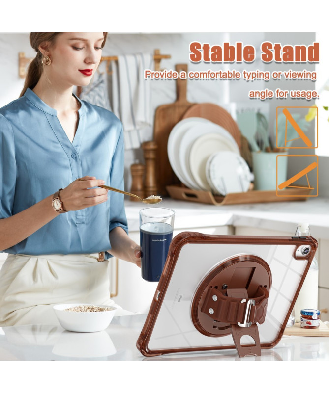 Coque iPad (2025) / 10.9 (2022) avec sangle main et bandoulière | Rigg
