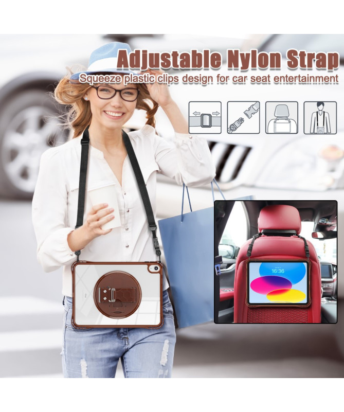 Coque iPad (2025) / 10.9 (2022) avec sangle main et bandoulière | Rigg