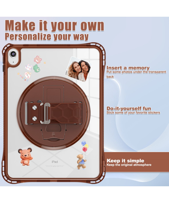 Coque iPad (2025) / 10.9 (2022) avec sangle main et bandoulière | Rigg