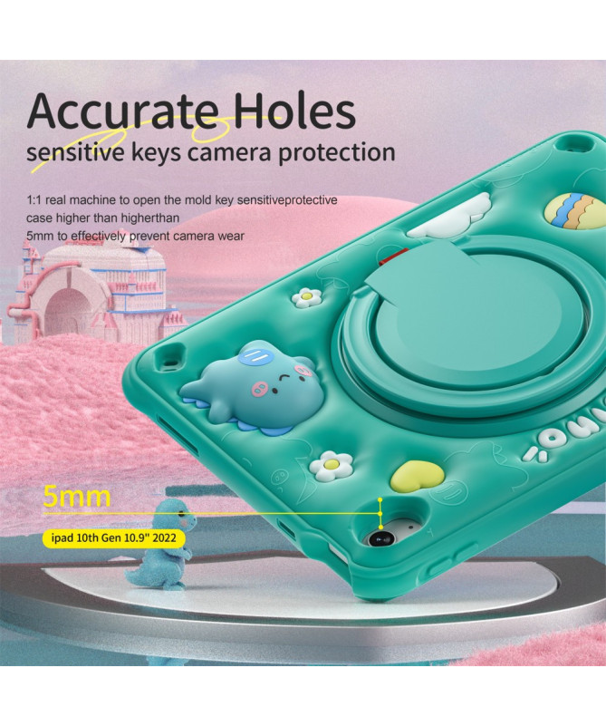 Coque iPad (2025) / 10.9 (2022) avec poignée rotative et suspension mu