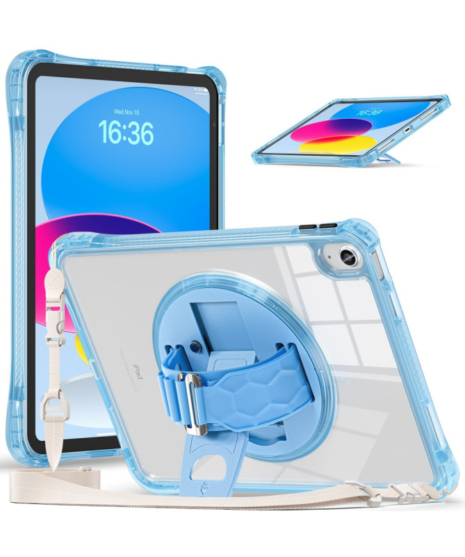 Coque iPad (2025) / 10.9 (2022) avec sangle main et bandoulière | Rigg