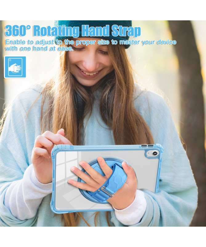 Coque iPad (2025) / 10.9 (2022) avec sangle main et bandoulière | Rigg