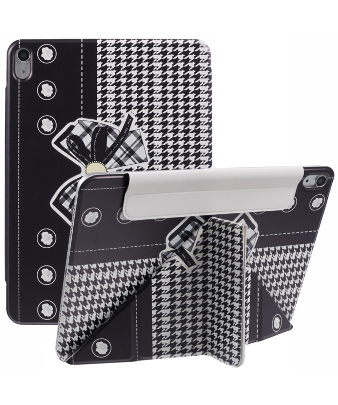 Housse iPad (2025) / 10.9 (2022) Smart Cover Origami | Houndstooth Bow