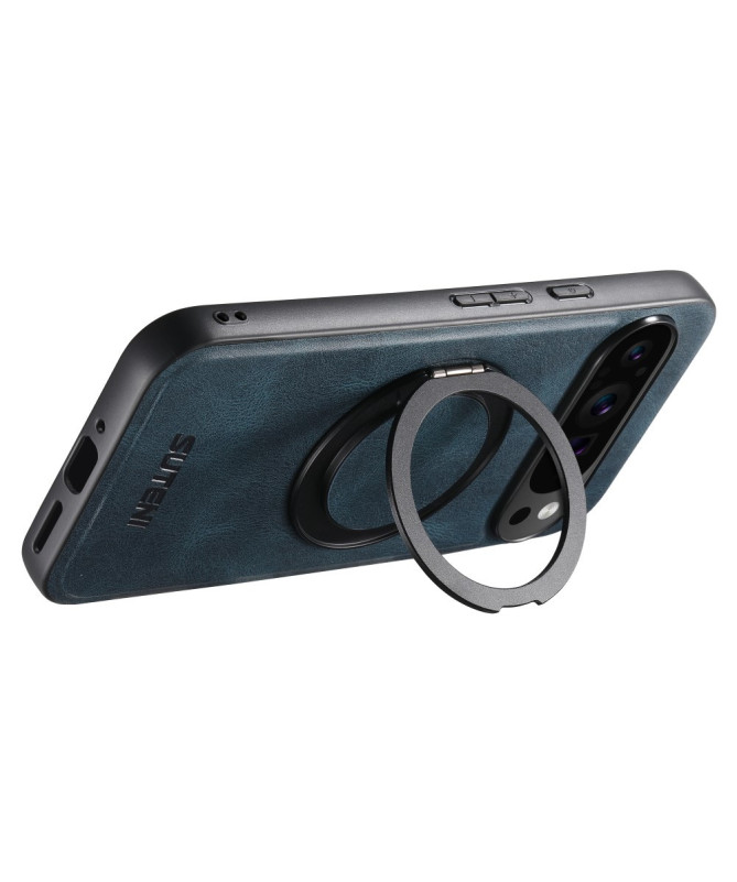 Coque Google Pixel 9 / 9 Pro | Ring Magnétique Effet Cuir Lisse