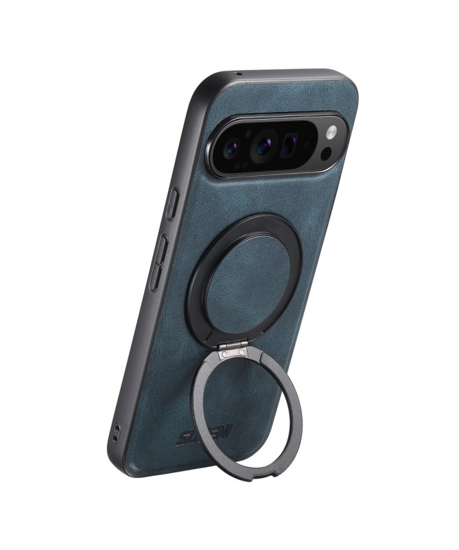 Coque Google Pixel 9 / 9 Pro | Ring Magnétique Effet Cuir Lisse