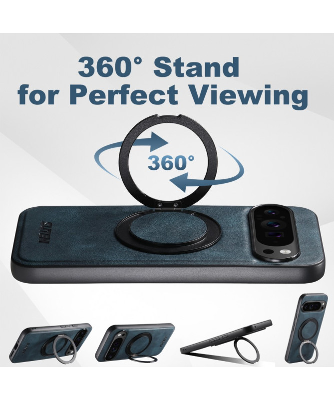 Coque Google Pixel 9 / 9 Pro | Ring Magnétique Effet Cuir Lisse