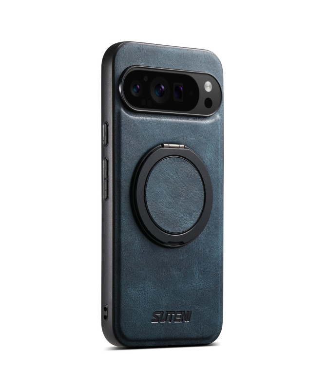 Coque Google Pixel 9 / 9 Pro | Ring Magnétique Effet Cuir Lisse