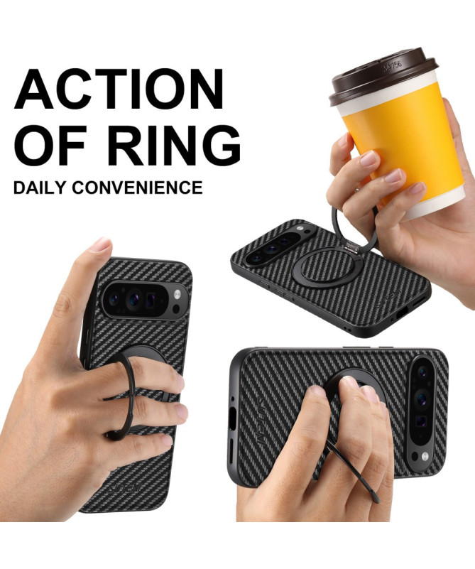 Coque Google Pixel 9 / 9 Pro | Ring Armor Magnétique Carbone