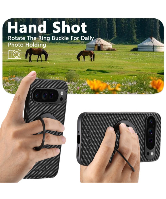 Coque Google Pixel 9 / 9 Pro | Ring Armor Magnétique Carbone
