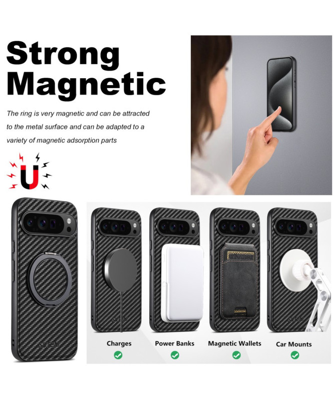 Coque Google Pixel 9 / 9 Pro | Ring Armor Magnétique Carbone
