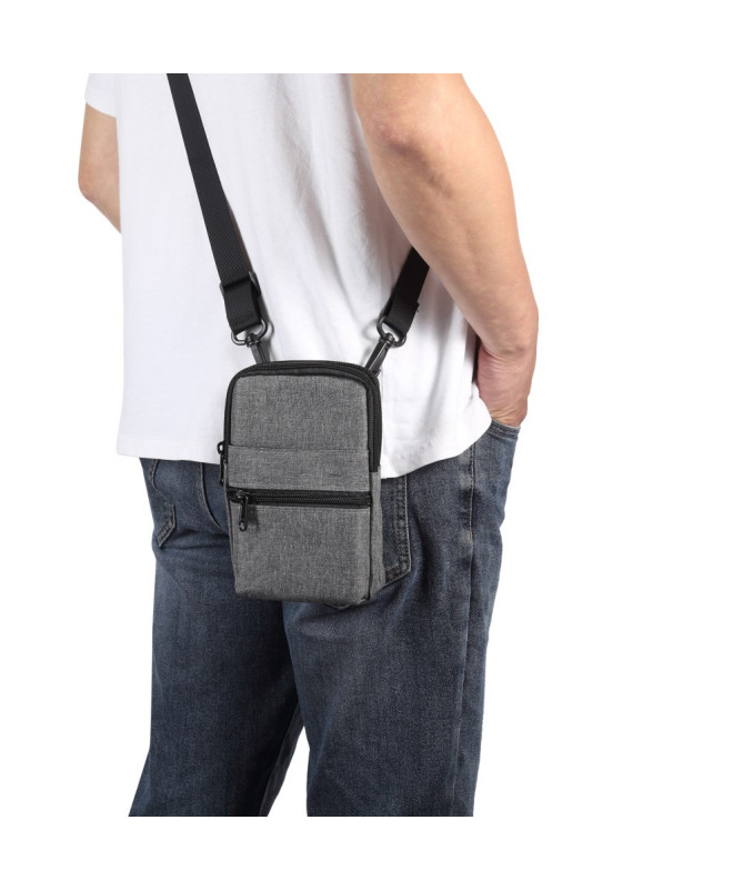 Sacoche Bandoulière Téléphone 7,2 Pouces Toile Déperlante