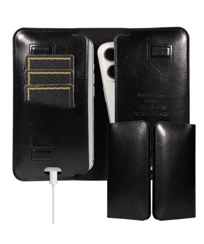 DUOPAK | Housse Universelle Double Téléphone 19 x 11 cm Noir - photo 2