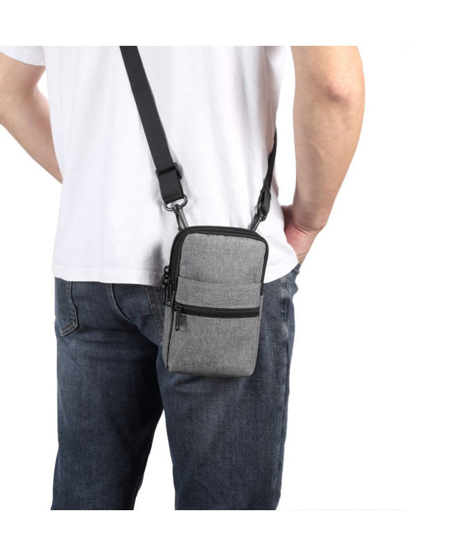 Sacoche Bandoulière Téléphone 7,2 Pouces Toile Déperlante