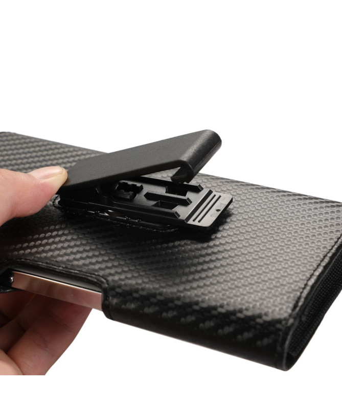 CARBONEX | Étui Ceinture Horizontal 6.1" Finition Fibre Carbone - photo 7