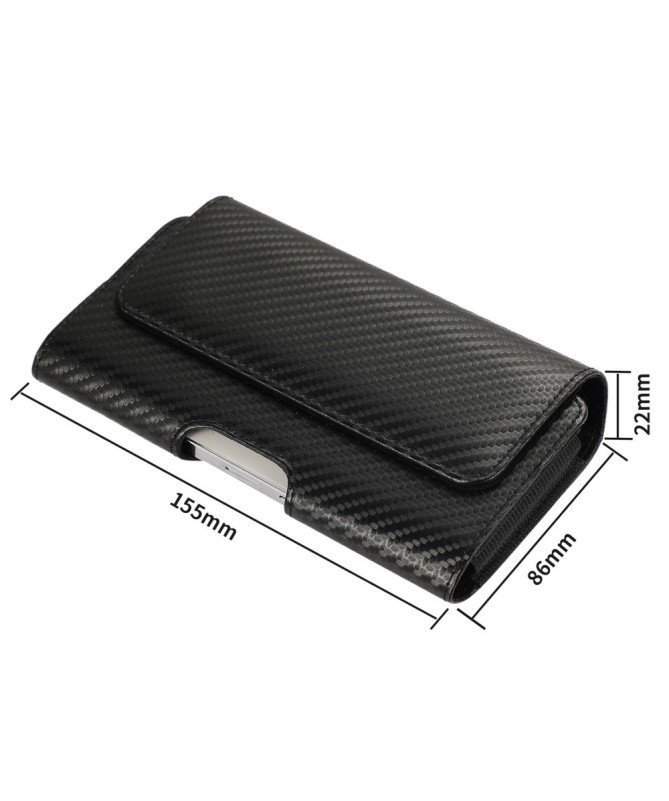 CARBONEX | Étui Ceinture Horizontal 6.1" Finition Fibre Carbone - photo 13