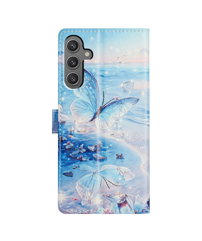 Housse Samsung Galaxy S25 Plus | Papillons Bleu Azur