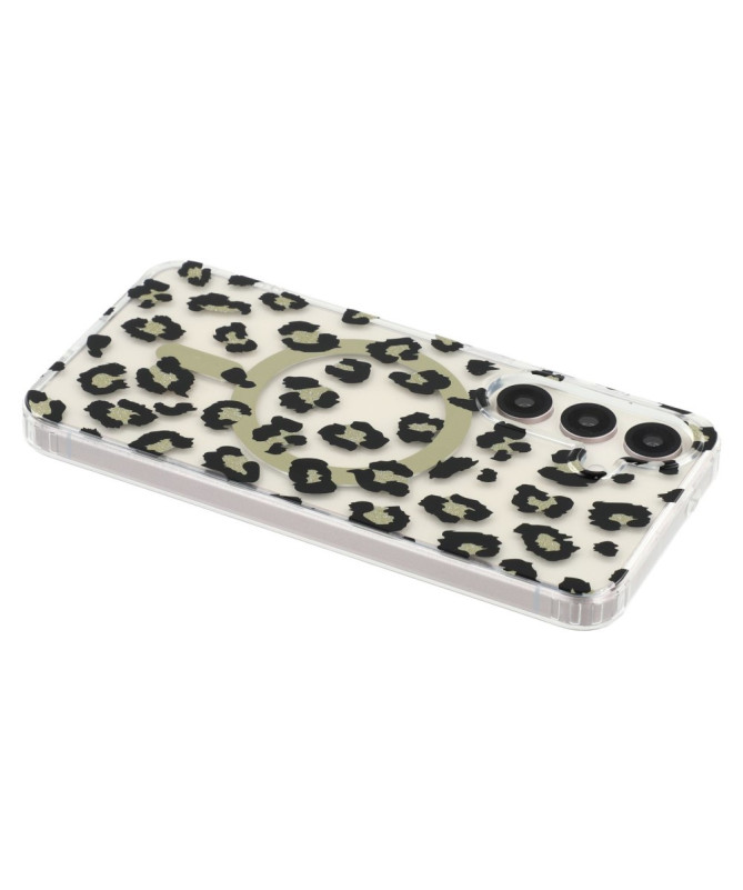 Coque Samsung Galaxy S25 Plus Magnétique Léopard Classique